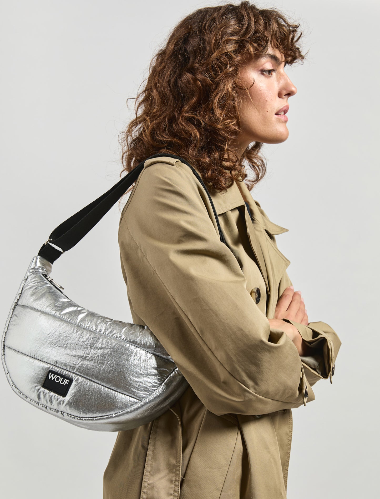 Bolso Bandolera Silver Glossy