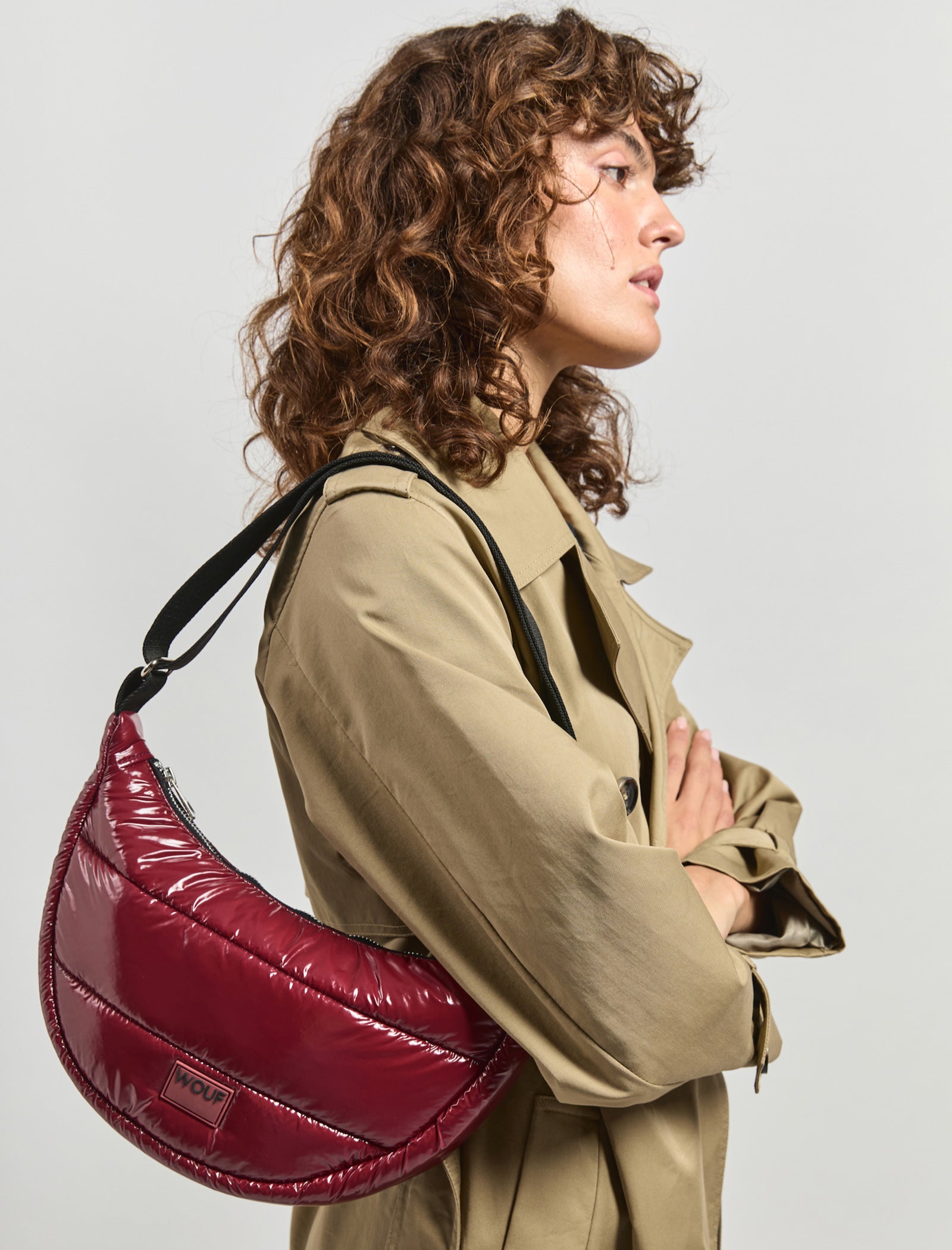 Bolso Banadolera Burgundy Glossy